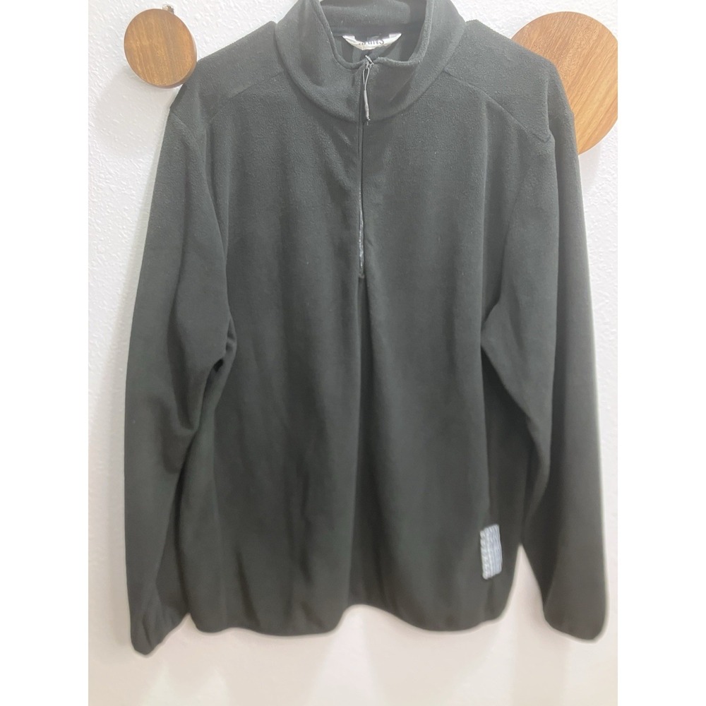 RAINS Fleece Half Zip Pullover Black Mens Unisex Size Large Lightweight Jacket